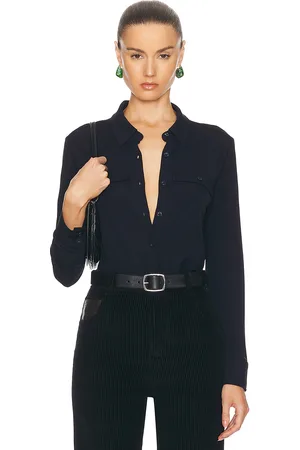 Frame Button Up Shirt in Navy - Navy. Size XL (also in ).