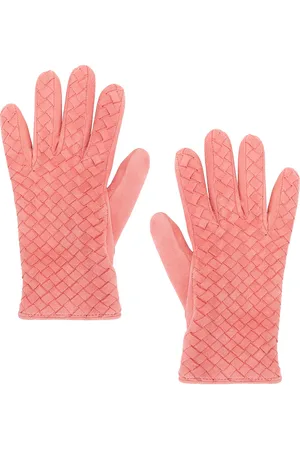 Bottega Veneta Leather Gloves in Cherry Blossom - Pink. Size 6.5 (also in 7, 8).