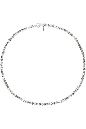 EMANUELE BICOCCHI Essential Knotted Chain Necklace in Sterling Silver - Metallic Silver. Size all.