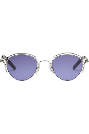 Jean Paul Gaultier Sourcil Sunglasses in Silver - Metallic Silver. Size all.