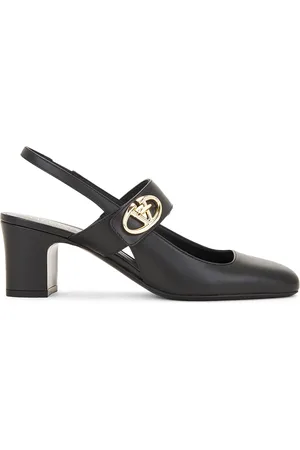 VALENTINO GARAVANI V Logo Locker Sling Back Heel in Nero - Black. Size 40 (also in ).