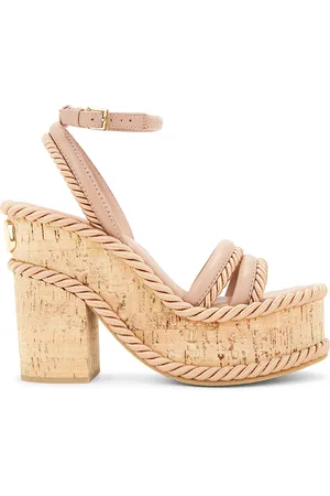 VALENTINO GARAVANI V Logo Summerblocks Espadrille Wedge Heel in Rose Cannelle - Rose. Size 41 (also in ).