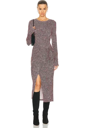 Isabel Marant Lisy Dress in Antik Pink & Black - Pink. Size 40 (also in ).