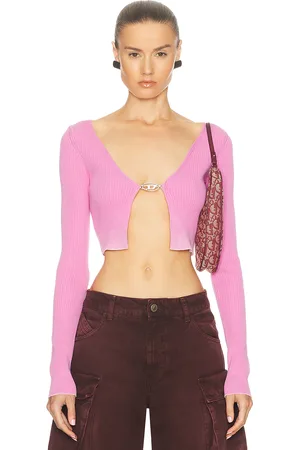 Diesel Cropped Cardigan in Fuschia - Pink. Size XS (also in ).