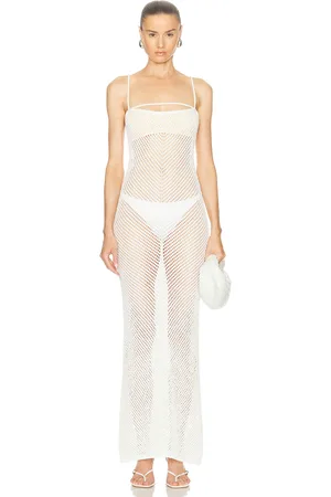 Bananhot Amelia Dress in White - White. Size L (also in ).