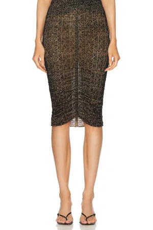 Missoni Tulle Chevron Skirt in Doe - Black. Size 36 (also in 40).