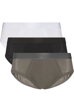 CDLP 3 Pack Y Briefs in Black Sky Grey & White - Grey. Size M (also in XL/1X).