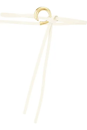 Bottega Veneta Knot Belt in String & Muse Brass - Ivory. Size M (also in S).