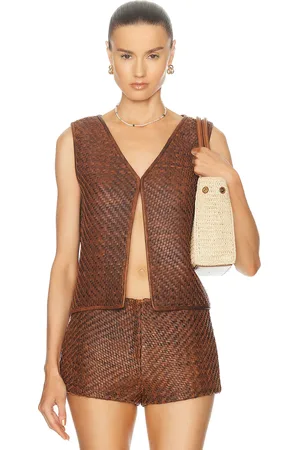 SIEDRES Enty Vest in Brown - Brown. Size 34 (also in ).