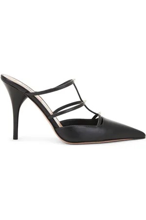 VALENTINO GARAVANI Rockstud 100 Wispy Mule Heel in Nero - Black. Size 39 (also in ).