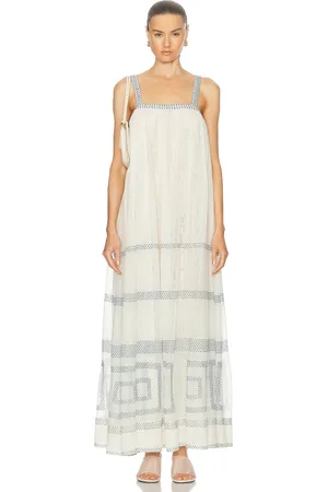 BODE Tile Stitch Dress in Multi - Cream. Size M (also in ).