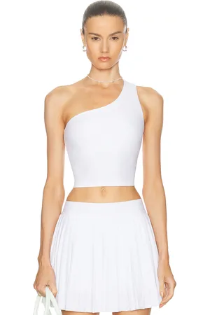 Beyond Yoga Spacedye The Bold Shoulder Cropped Tank Top in Cloud White - White. Size L (also in ).