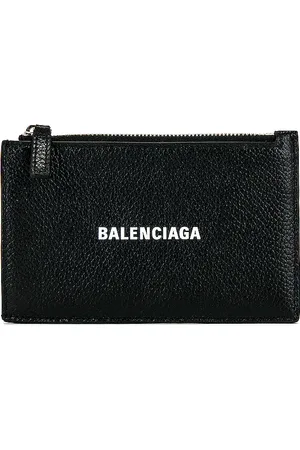 Balenciaga Zip Wallet in Black & White - Black. Size all.