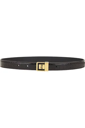 Saint Laurent La 66 Buckle Belt in Fondente - Chocolate. Size 65 (also in 75, 80, 85, 90).