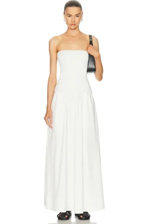 St Agni Strapless Dress in White - White. Size L (also in ).