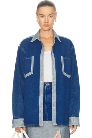 Marni Oversized Denim Shirt in Ocean - Blue. Size 38 (also in 44).