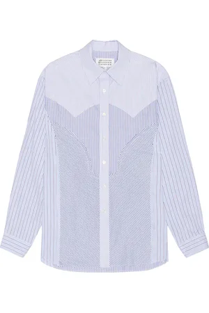 Maison Margiela Long-Sleeved Shirt in Blue - Blue. Size 38 (also in ).