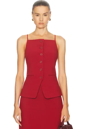 Staud Una Top in Rouge - Red. Size L (also in ).
