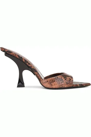 The Attico Ester Mule Sandal in Brown & Black - Brown. Size 36.5 (also in 37, 39.5, 41).