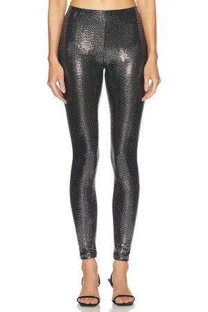 Isabel Marant Joshua Legging in Black & Silver - Black. Size 34 (also in 40, 42).