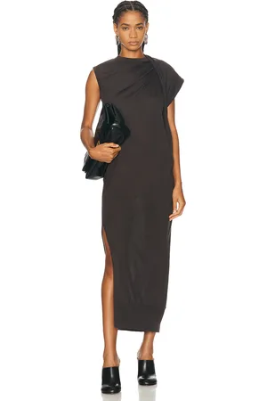 Stella McCartney Draped Knit Dress in Chocolate Brown - Chocolate. Size L (also in ).