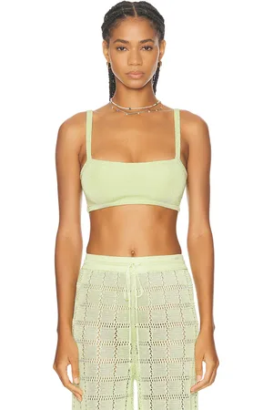 Calle Del Mar Knit Bandeau Top in Sweet Lime - Sage. Size L (also in M).