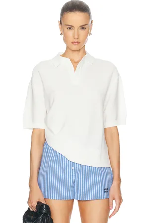 WAO Textured Polo in Ivory - Cream. Size L (also in ).