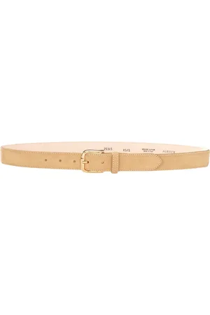 AUREUM Suede Buckle Belt in Sand & Gold - Tan. Size M/L (also in ).