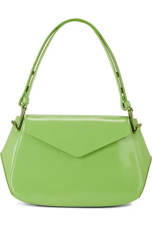 Bottega Veneta V Ring Crossbody Bag in Acid Green & Silver - Green. Size all.