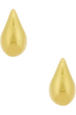 Bottega Veneta Drop Clip Earrings in Yellow Gold - Metallic Gold. Size all.
