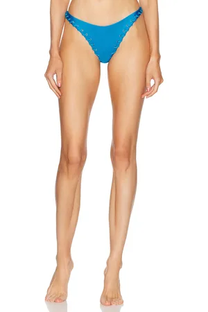 Miaou Rio Bikini Bottom in Azure - Blue. Size XL (also in XS, XXS).