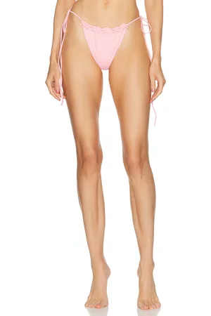 MAGDA BUTRYM Tie Side Bikini Bottom in Pink - Pink. Size 36 (also in ).