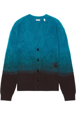 Burberry Chest Logo Cardigan in Snug & Kingfisher - Blue. Size M (also in ).