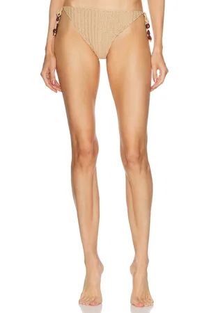 MAGDA BUTRYM Tie Side Bikini Bottom in Nude - Nude. Size 40 (also in ).