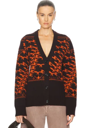 Burberry Long Sleeve Cardigan in Snug & Orange - Brown,Orange. Size L (also in ).