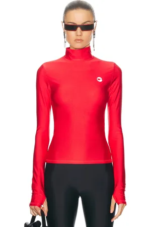 COPERNI Tight High Neck Top in Red - Red. Size L (also in M, XS).