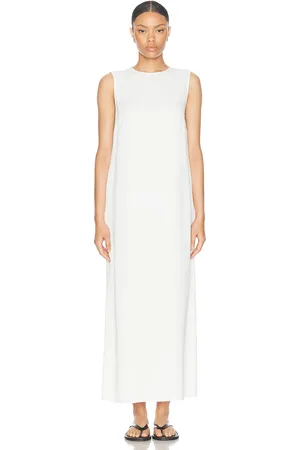 Rohe Sleeveless Fluid Satin Dress in Cream - Cream. Size 34 (also in 40).