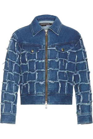 Andersson Bell New Patchwork Denim Jacket in Washed Blue - Denim-Medium. Size L (also in ).