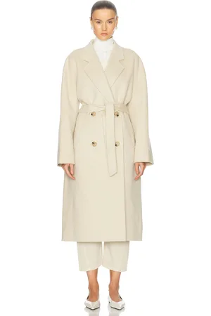 Acne Studios Double Textured Coat in Clay Beige - Cream. Size 36 (also in 40).