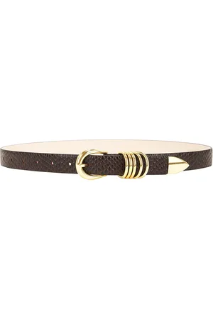 DEHANCHE Hollyhock Viper Belt in Tobacco Viper & Gold - Brown. Size L (also in ).