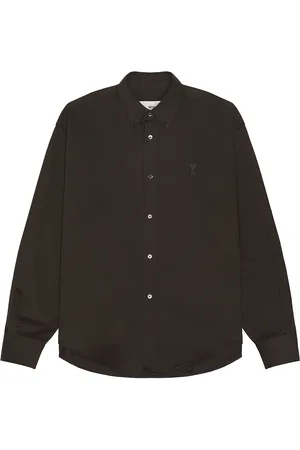 Ami ADC Boxy Fit Shirt in Dark Coffee - Brown. Size 39 (also in 41, 42).