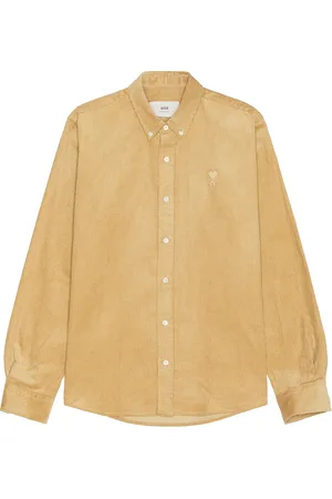 Ami Classic Fit Shirt in Sand - Brown. Size L (also in M, S).