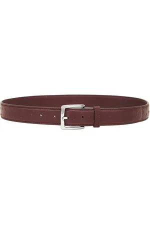 Rohe Ostrich Leather Belt in Garnet - Brown. Size L (also in ).