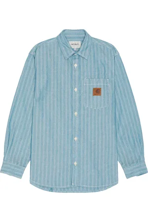 Carhartt Menard Shirt Jacket in Blue Rinsed - Denim-Medium. Size M (also in ).