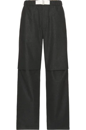 DARKPARK Jordan Wool Relax Fit Military Trousers in Dark Grey Melange - Charcoal. Size 46 (also in 50).
