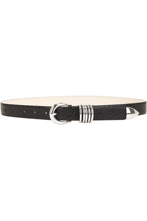 DEHANCHE Hollyhock Viper Belt in Black Viper & Silver - Black. Size L (also in M, S, XL, XS).