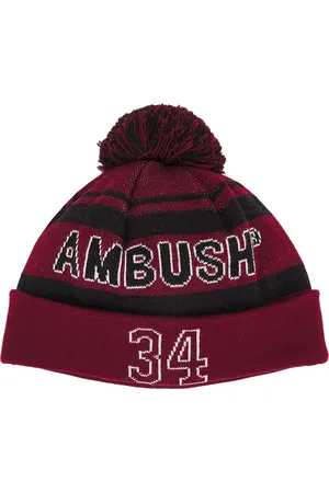 AMBUSH Stadium Beanie in Russet Brown - Burgundy. Size all.