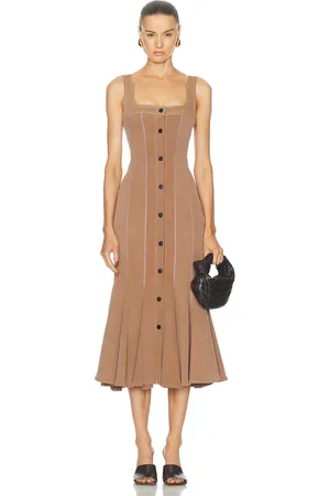 Marni X Paloma Elsesser Mermaid Midi Dress in Raisin - Brown. Size 44 (also in ).