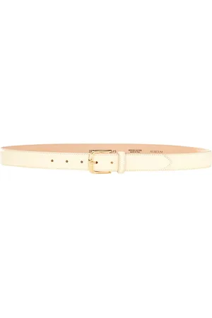 AUREUM Buckle Belt in Butter Yellow & Gold - Yellow. Size M/L (also in ).