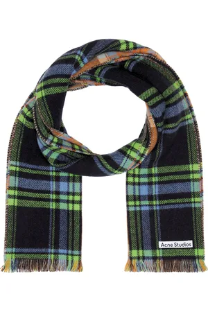 Acne Studios Vorata Scarf in Blue Green & Orange - Blue. Size all.